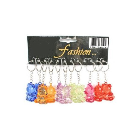 PORTE-CLÉS ANIMAL OURS 3 CM CRISTAL