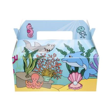 BOITE CARTON LUNCH BOX GM " ocean "