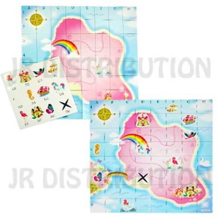 CARTE AUX TRESORS " PIRATE " + STICKERS