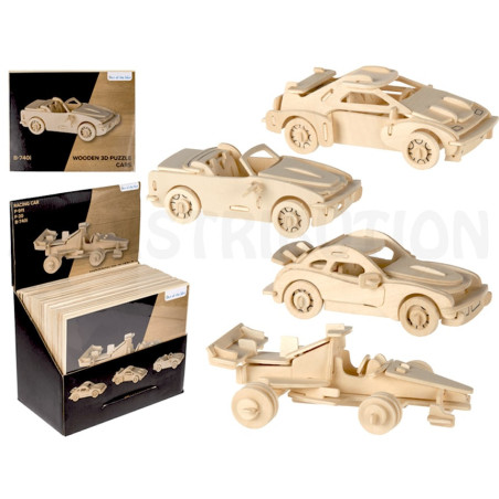 PUZZLE VOITURE DE COURSE 3D EN BOIS