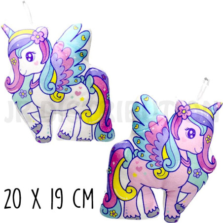 PELUCHE LICORNE 20X19CM