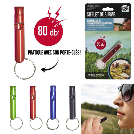 PORTE CLES SIFFLET de SURVIE