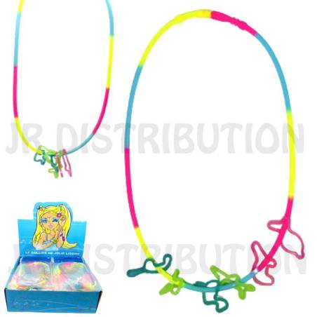 COLLIER ELASTIQUE SILICONE + 6 ANIMAUX