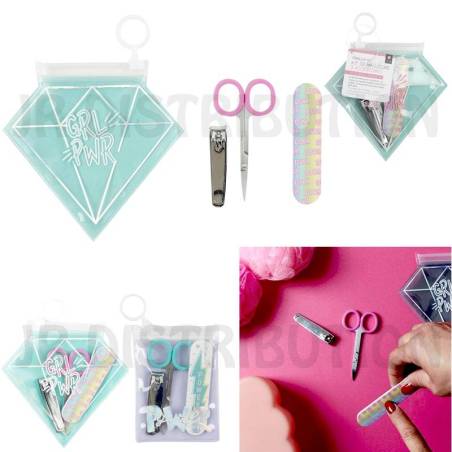 KIT DE MANUCURE 3 ACCESSOIRES + POCHETTE