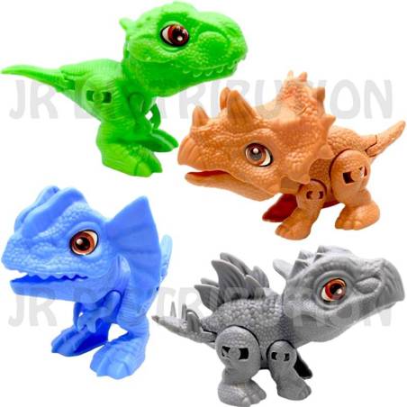 SUPERBE DINOSAURE A MONTER 10 CM 8 pièces