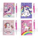 CAHIER SPIRALE " LICORNE " + STYLO