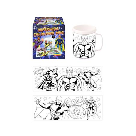 MUG / TASSE A COLORIER " SUPER HERO "