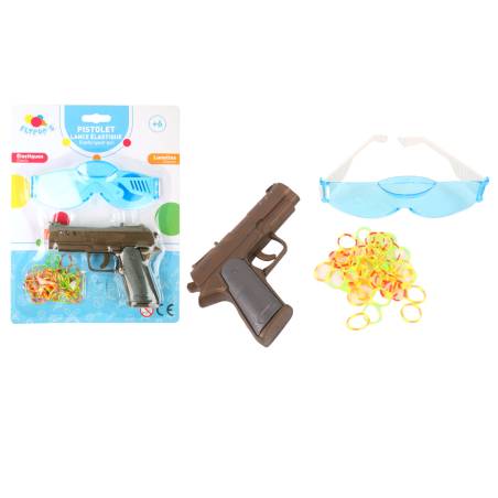 PISTOLET A ELASTIQUES + LUNETTES PROTECTION