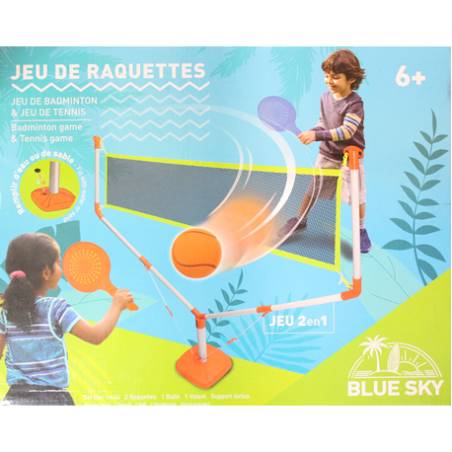 JEU DE RAQUETTES + FILET 2 en 1