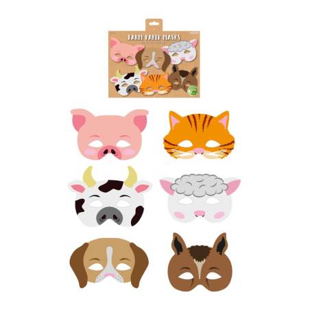 MASQUE CARTON " ANIMAUX FERME "