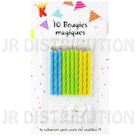 BOUGIES MAGIQUES + BOBÈCHES x 10