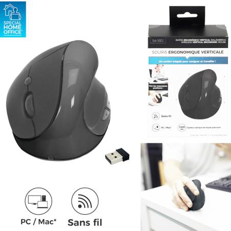 SOURIS ERGONOMIQUE VERTICALE SANS FIL